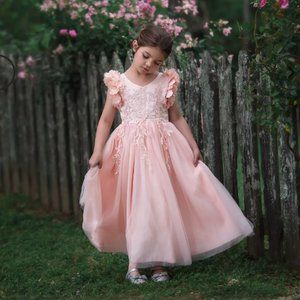 Trish Scully Bianca Blush Pink Gown Size 14